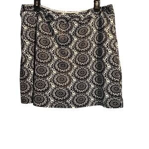 Oyamiki Size XXL Athletic Skort Black & White Print Comfy Casual Packablev